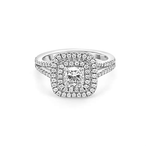 Platinum Diamond Halo Engagement Ring - RJ Barber & Sons