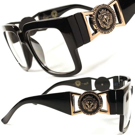 Black And Gold Versace Glasses Mens