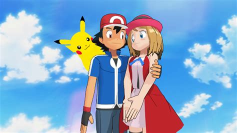 Ash Ketchum and Serena are Together with Pikachu Pokemon XYZ - Ash and Serena Photo (39638871 ...