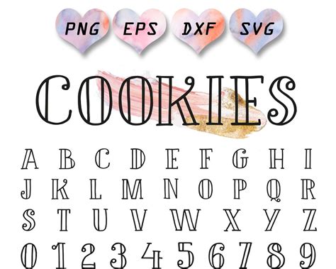 svg font, cute font svg, cute alphabet, cookie font, food font svg, font cut file, font download ...