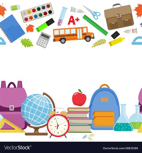 Back to school border Royalty Free Vector Image