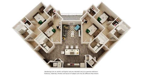 Four Bedroom Apartment Floor Plan | Viewfloor.co