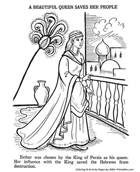 Esther coloring pages bible