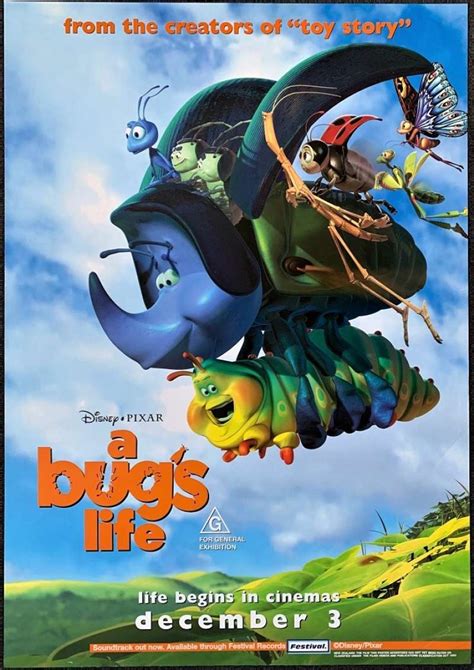 All About Movies - A Bugs Life Poster Original One Sheet 1998 Disney Rare Cast Artwork