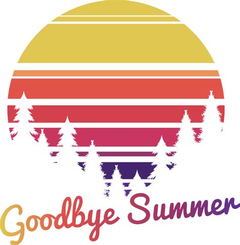 Goodbye Summer, Summer Typography Quote Design. 25038602 PNG