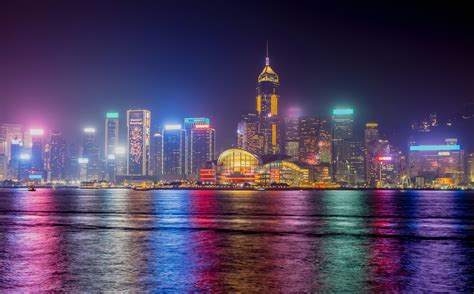 Hong Kong Skyline 4k (#508592) - HD Wallpaper & Backgrounds Download