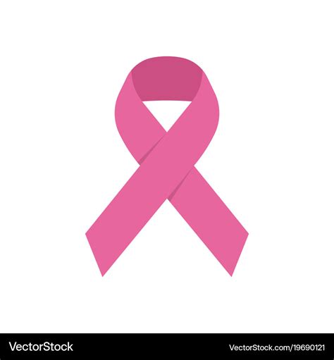 Pink ribbon icon breast cancer awareness symbol Vector Image