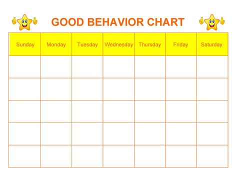 Printable Daily Behavior Chart