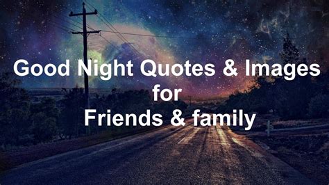 Good Night Quotes, Images for Friends and family