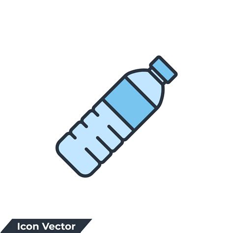 Water Bottle icon logo vector illustration. Plastic bottle symbol template for graphic and web ...