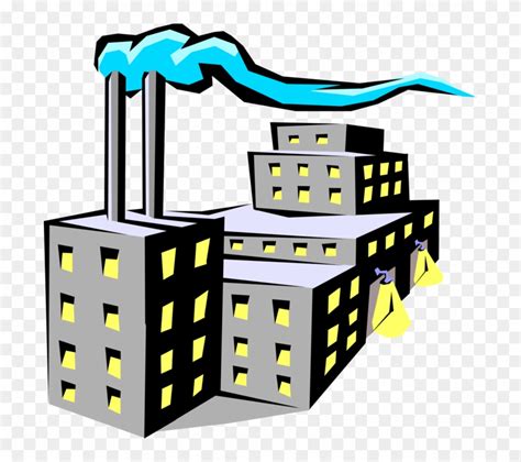 Vector Illustration Of Industrial Manufacturing Factory - Factory Clipart (#1715355) - PinClipart