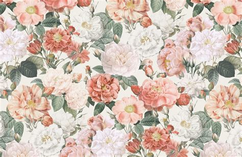 Vintage Pink Floral Background