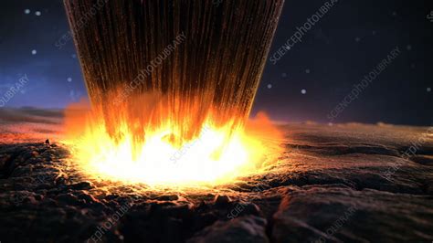 Hiawatha impact crater formation, animation - Stock Video Clip - K008/1304 - Science Photo Library