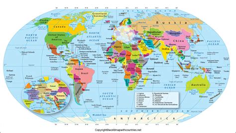 World Map Continents and Countries | World Map With Countries