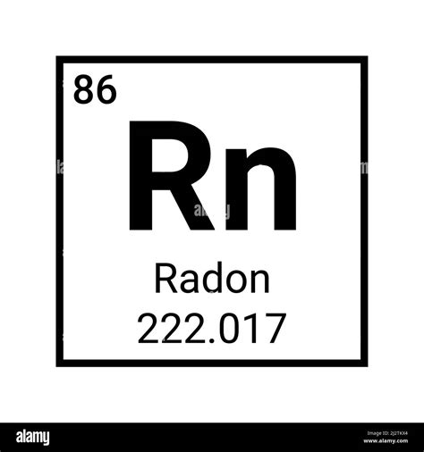 Radon element periodic table symbol. Gas radon chemistry element Stock Vector Image & Art - Alamy