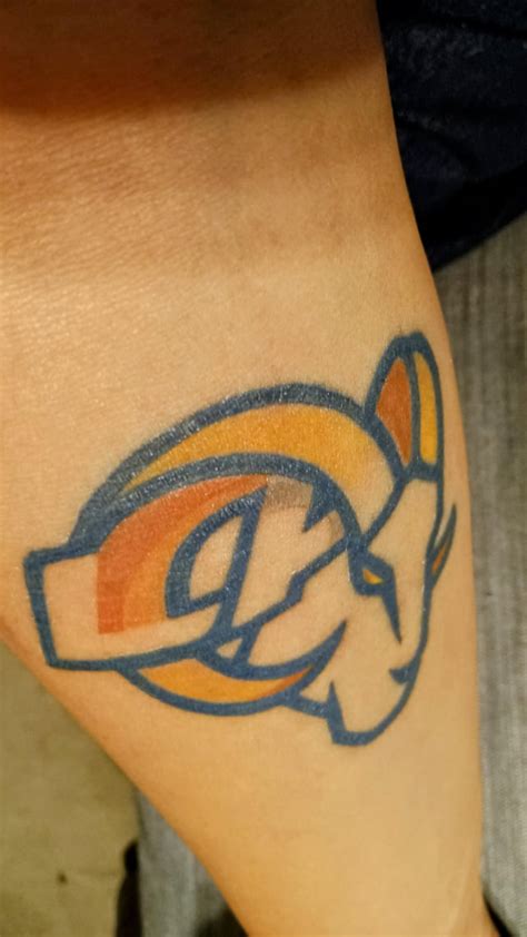 My new tattoo.. HORNS UP : r/LosAngelesRams