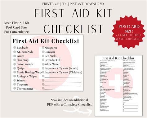 This item is unavailable - Etsy | Checklist template, First aid kit checklist, First aid kit