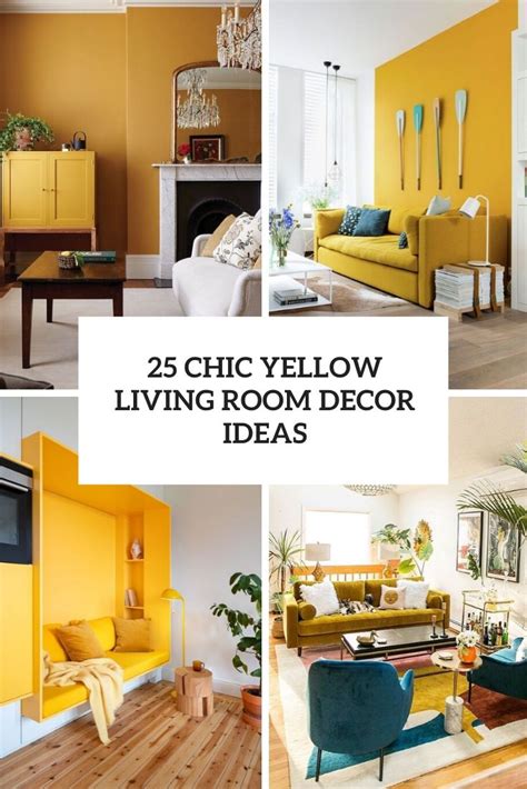 25 Chic Yellow Living Room Decor Ideas - Shelterness