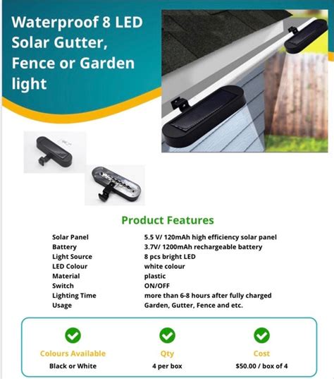 Solar Gutter Lights - Etsy