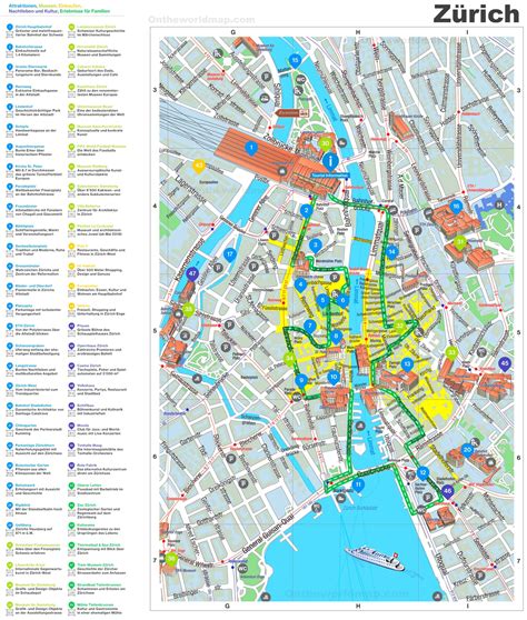 Zürich Old Town Map - Ontheworldmap.com