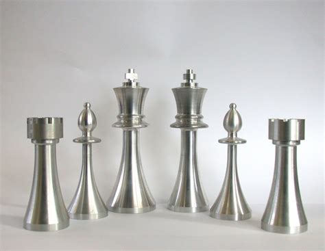 Pin by Encantadora on Chess | Metal lathe projects, Modern chess set, Chess board