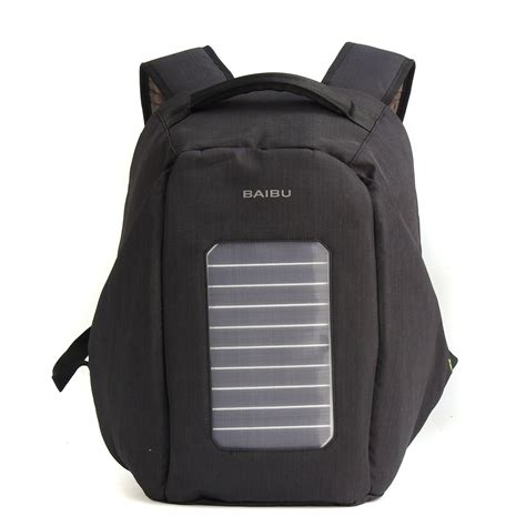 16 inch waterproof solar panel backpack laptop usb charger outdoor travel camping bags Sale ...