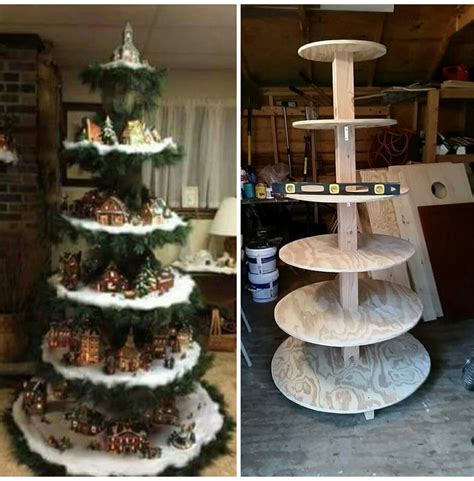 DIY Christmas Village stand | Diy christmas village displays, Diy christmas village, Christmas ...