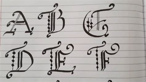 Old English Calligraphy Alphabet