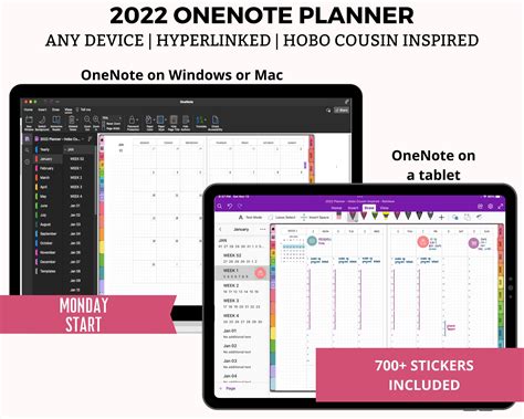 Onenote Planner 2023 Onenote Weekly Planner Dated Onenote - Etsy | Planner template, Weekly ...