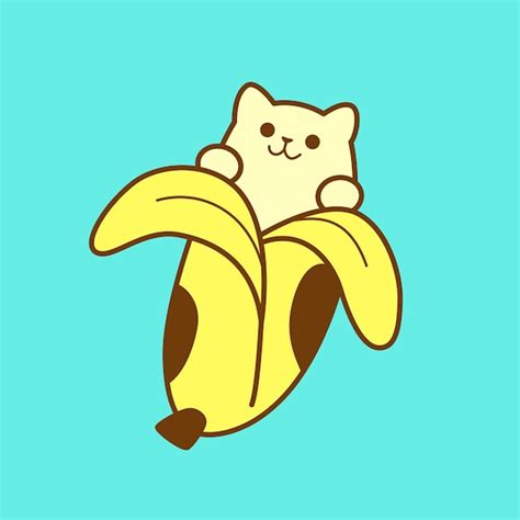 Premium Vector | Cute banana cat illustration