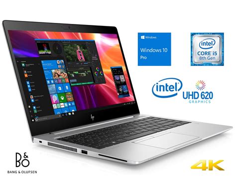 HP EliteBook 840 G5 Notebook, 14" 4K UHD Display, Intel Core i5-8250U ...