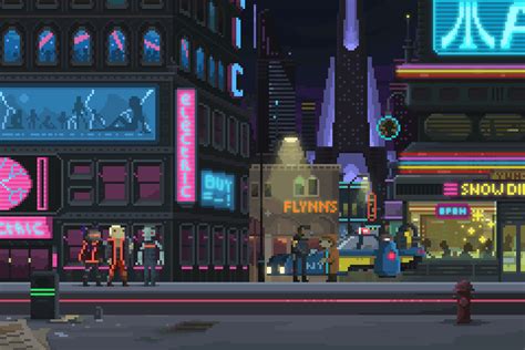 Cyberpunk Pixel Art Wallpaper Gif