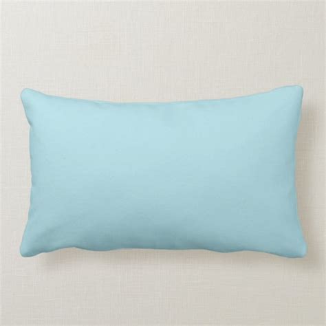 Powder Light Aqua Blue Solid Color Background Lumbar Pillow | Zazzle.com