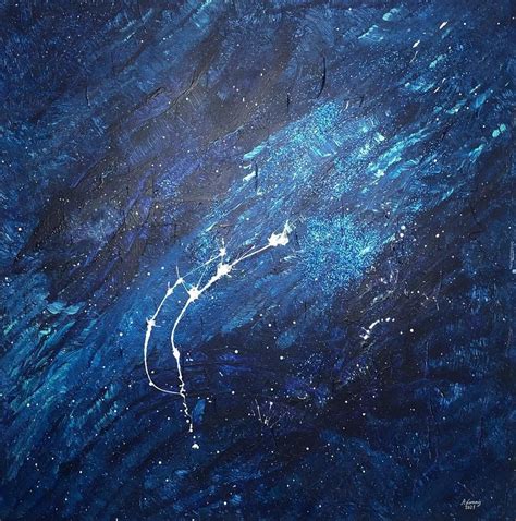 Blue Galaxy, Painting by Ara Lamnis | Artmajeur