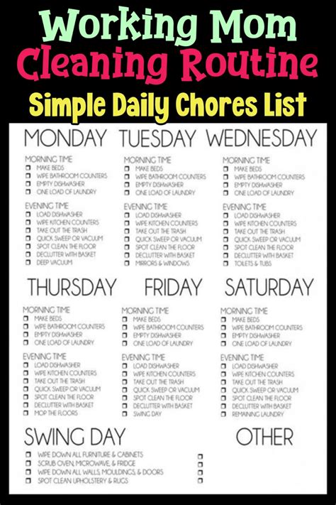 House Cleaning Schedule Printable