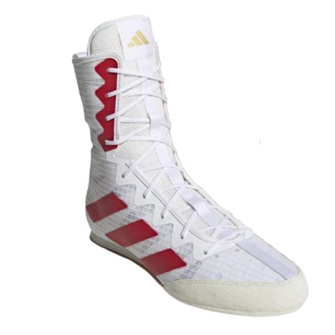 Adidas Boxing Boots - Box Hog 4 White Red - Tans Martial Arts Supplier