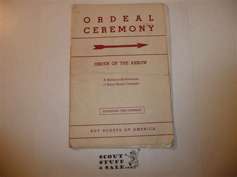 Ordeal Ceremony Manual Order of the Arrow 1960 12-60 Printing