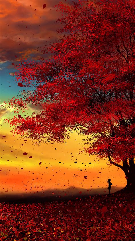 Anime autumn scenery Wallpapers Download | MobCup