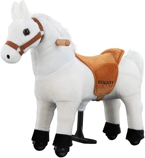 Uenjoy Kids Riding Horse for Kids Plush Ride ons Toy White - Walmart.com