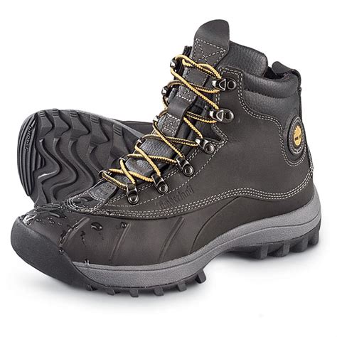 Men's Timberland® Canard Waterproof Mid Boots, Black - 74722, Winter & Snow Boots at Sportsman's ...