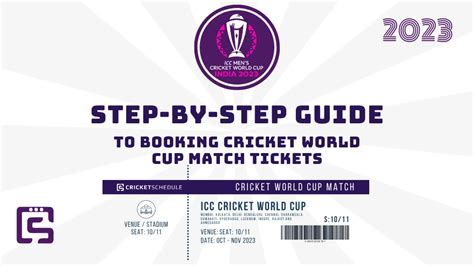 Step-by-Step Guide to Booking Cricket World Cup Match Tickets in India - Cricket Schedule Blog