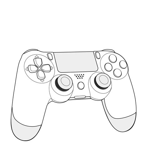 Image Of Video Game Controller Drawing Ps4 - Coloring Home