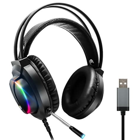 USB Stereo Gaming Headset with 7.1 Surround Sound for PC, Noise Cancelling Over Ear Headphones ...