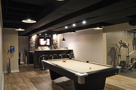 Project Gallery: Basement Finished with Painted Ceiling, Novi MI