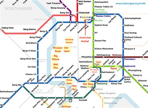 Bangkok Skytrain Map Of Mrt And Bts Lines Train Map Map Metro Map | Images and Photos finder