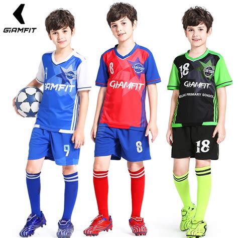 Kids Jerseys Soccer Suits for Boy Chandal Futbol Uniforms Football Kits Team Training T Shirt ...