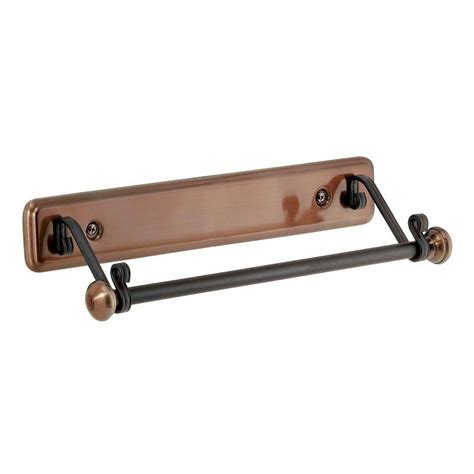 interDesign York Lyra Bronze Wall Mount Paper Towel Holder 40251 - The Home Depot