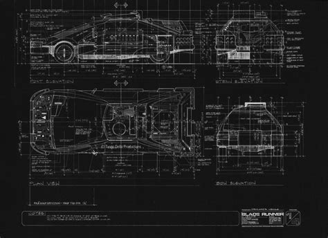 Blueprints for Deckard's car | Blade runner, Spain post, Light cycle