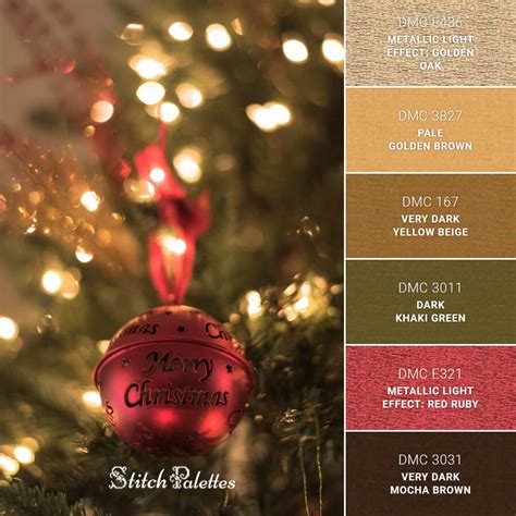 Merry Christmas - Embroidery Color Palette (With Thread Codes)