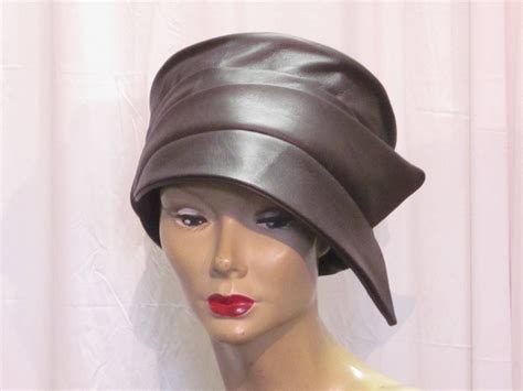 Brown Leather Hat - Etsy